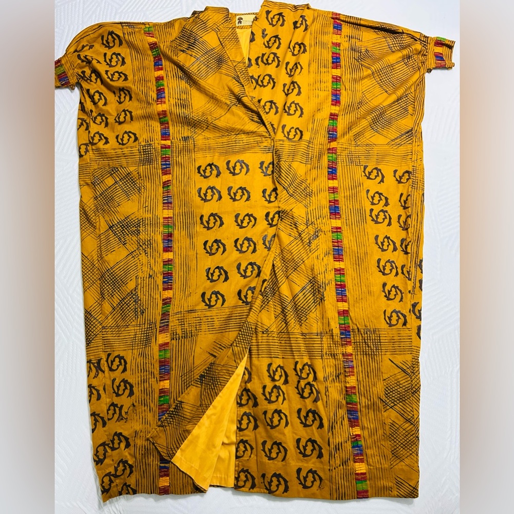African Heritage ltd. Tribal print Caftan kimono Style wrap dress one size Kenya